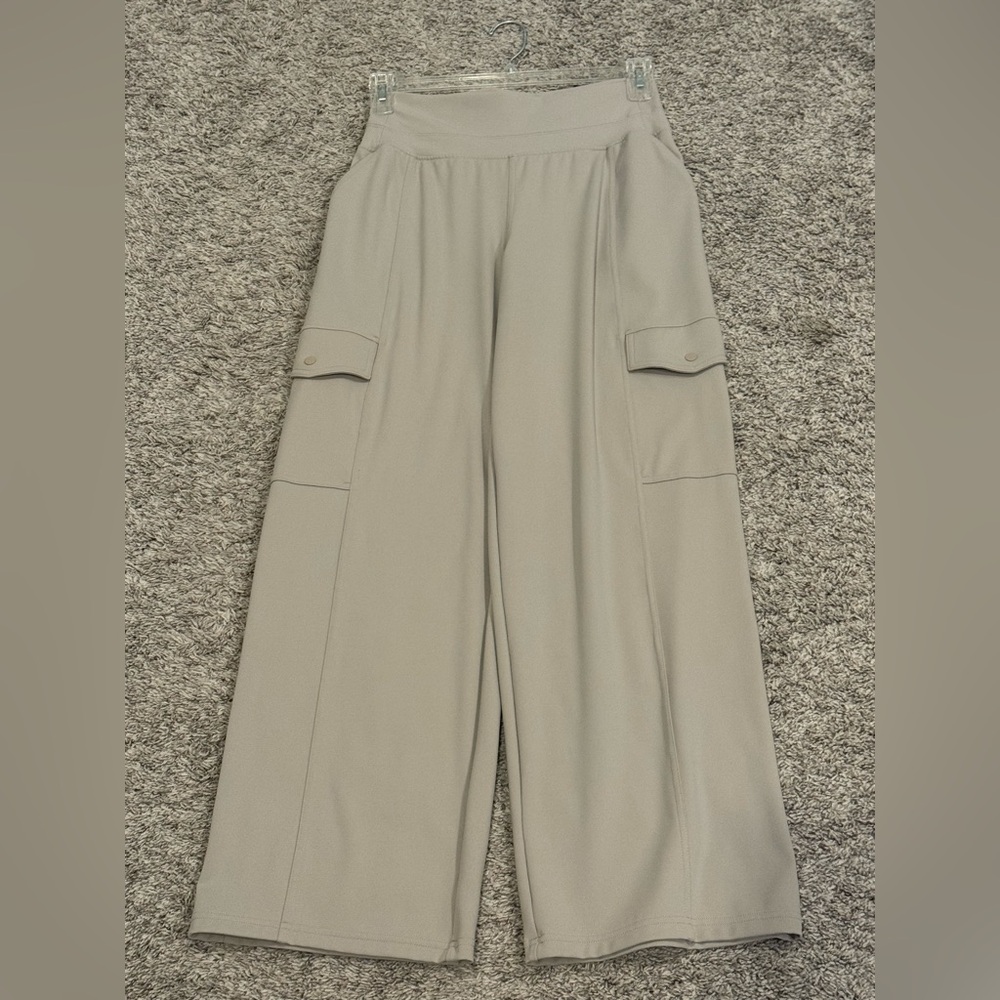 Athleta Venice High Rise Wide-Leg Pants - Cream Beige Small